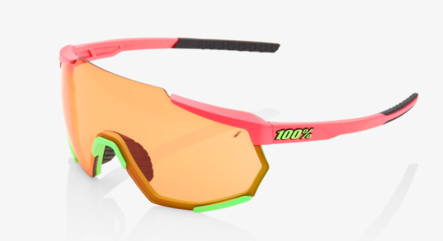 100% Racetrap Matte Washed Out Neon Pink Persimmon Lens