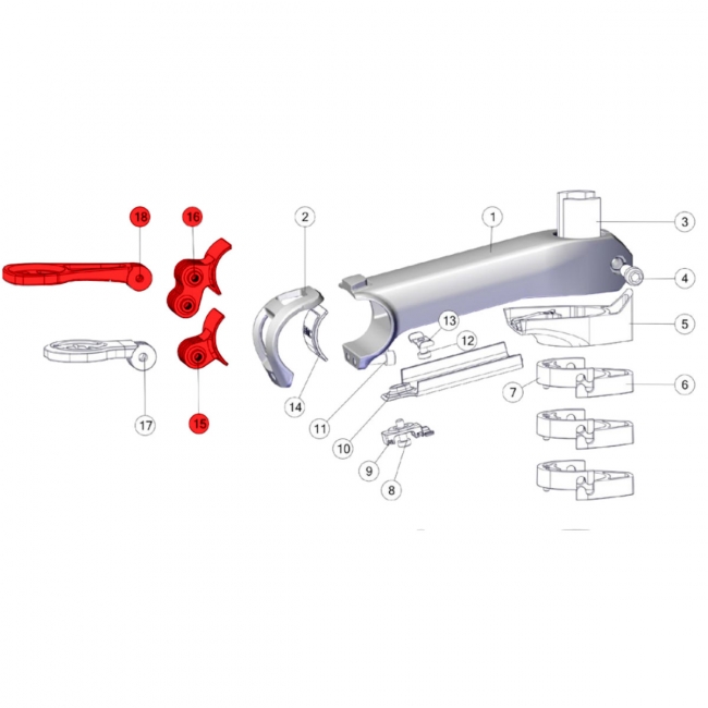 BMC ALLOY COMPUTER MOUNT (ICS2 / ICS01 STEM) - WAHOO AND GARMIN INSERTS