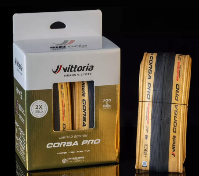 Vittoria    CORSA PRO Tubeless TLR 28 Gold Limited Edition Set
