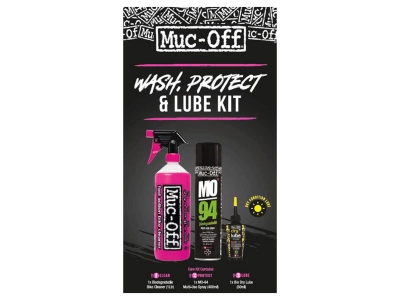 Kit de lavado, protección y lubricación Muc-Off (versión lubricante seco)