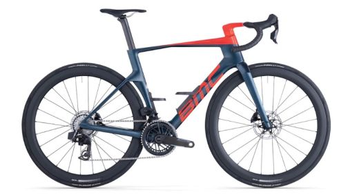 BMC Teammachine R 01 THREE SRAM Force AXS E1 Deep Sea / Neon Red My26