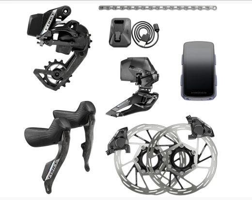 SRAM Force AXS E1 Disc Road 2x12 Schaltgruppenset inkl. Hammerhead Karoo SRAM Force AXS E1 Disc Road 2x12 Schaltgruppenset inkl. Hammerhead Karoo