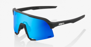 100% S3 Matte Black - HiPER Blue Multilayer Mirror Lens